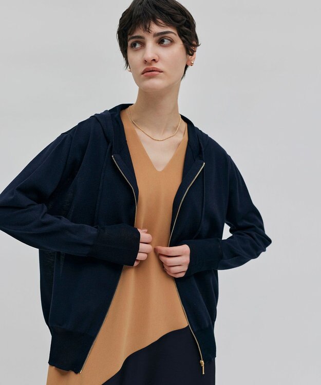 BEIGE， 【洗える】CARNOT / ニットパーカー Navy