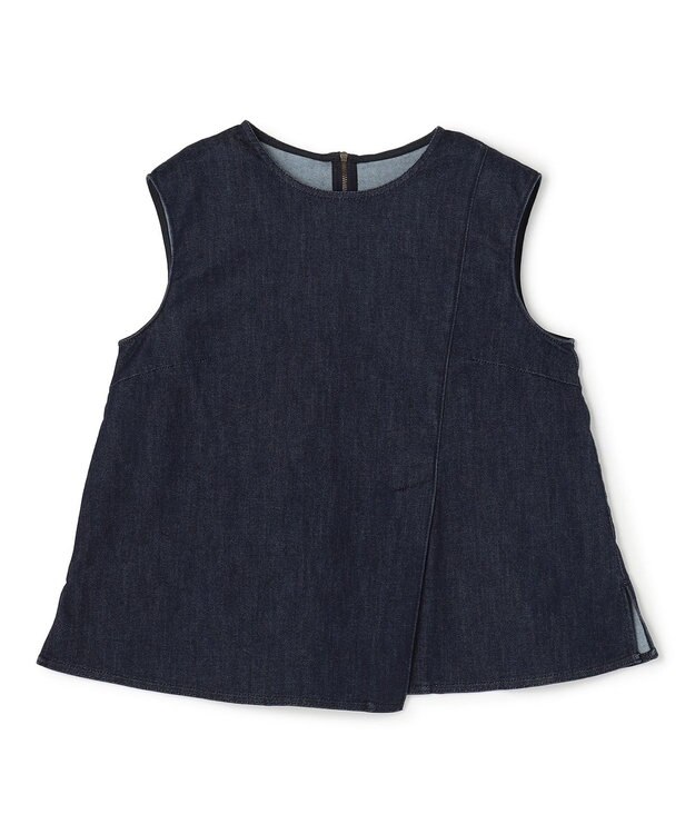 UNFILO 【セットアップ着用可】UNFILO DENIM light ノースリーブブラウス インディゴ