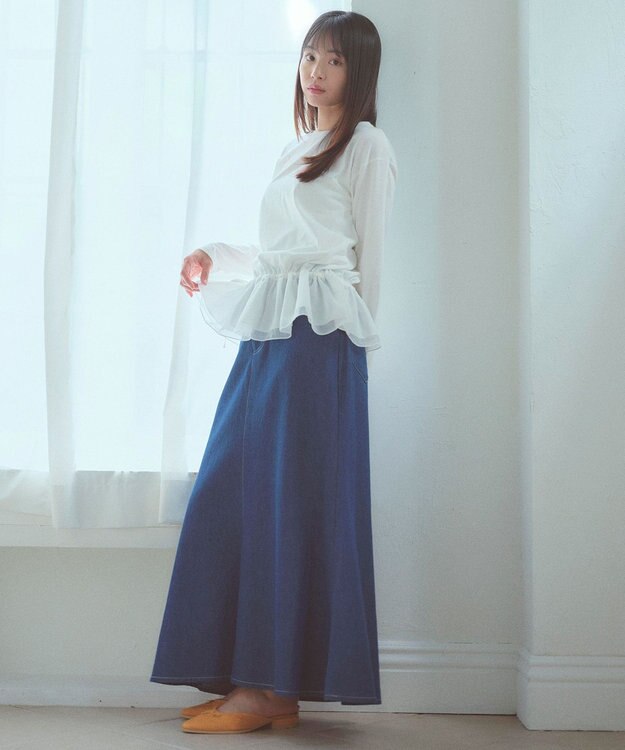 Feroux フリルぺプラム カットソー ホワイト系