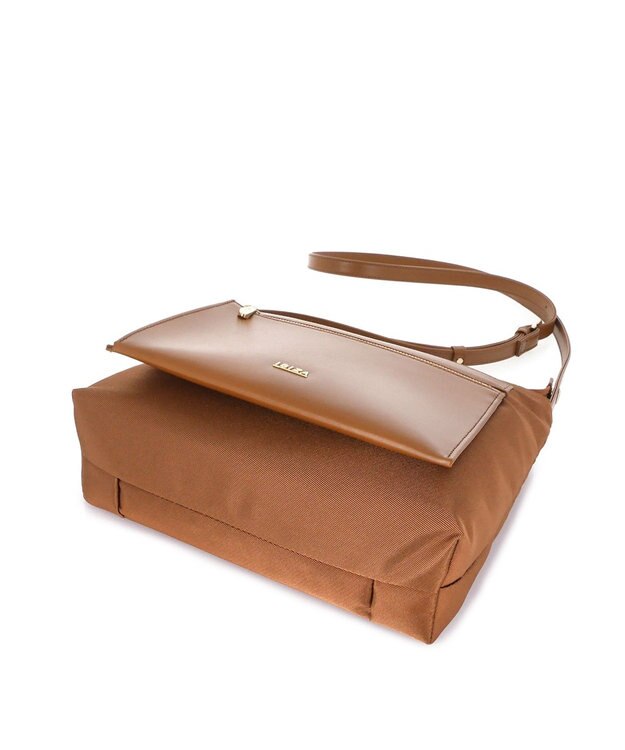 IBIZA コモド　オペラナイロン/牛革　ショルダーバッグ 普通茶