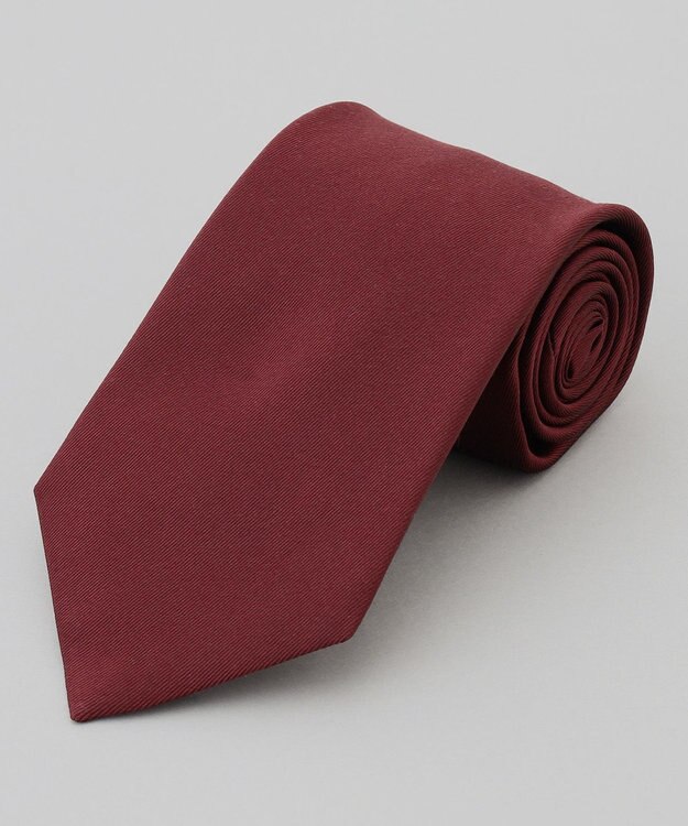 GOTAIRIKU セレモニー/お受験に最適【日本製】シルク ネクタイ_紺無地 ワイン系