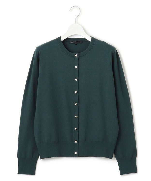 23区 【アンサンブル対応】ヴィスコースストレッチ カーディガン ダークグリーン系