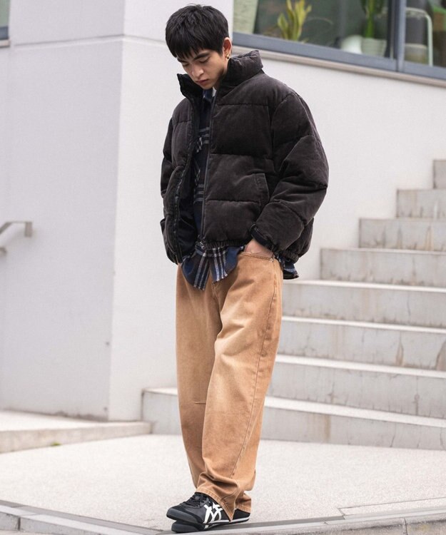 WEGO 【ユニセックス着用ITEM/MLサイズ展開】コーデュロイパファーブルゾン ブラックその他