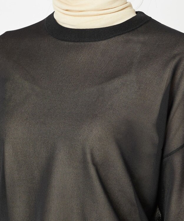 NAVE 【Nave・洗える】シアーニット トップス ブラック系