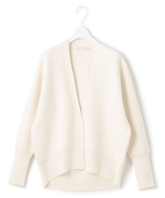 ICB 【洗える】ウールカシミヤ Vネックカーディガン オフホワイト系