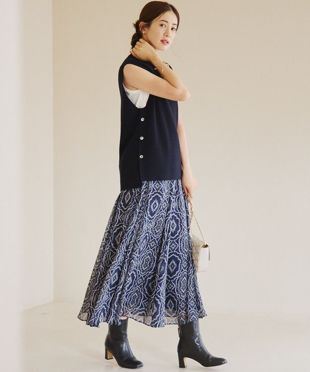 23区 ショート ヒール ブーツ ブラック系