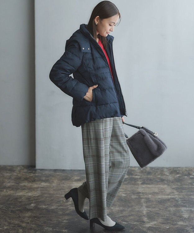 組曲 【洗える・2WAY】ライトタフタショートダウン ネイビー系5