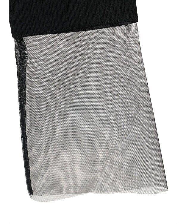 earth music&ecology 袖シアープルオーバー Black