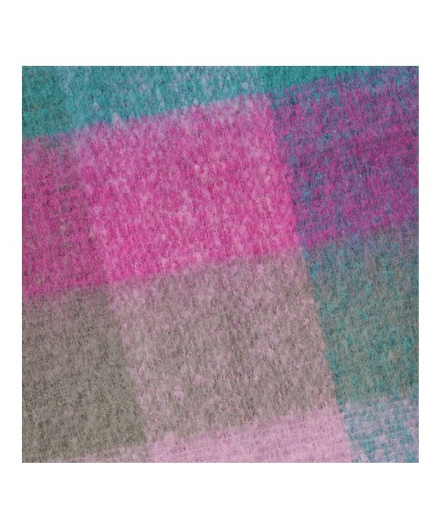 MOONBAT estaa ボリュームマフラー カラーブロック／手洗い可 ピンク