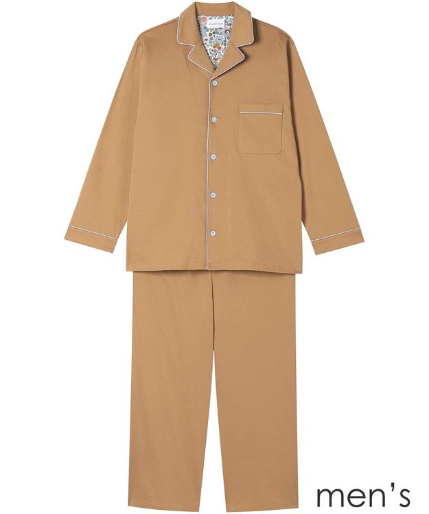 une nana cool 【綿100％】やわらか天竺メンズパジャマ　ＭＡＤＥ　ＷＩＴＨ　ＬＩＢＥＲＴＹ　ＦＡＢＲＩＣ BE