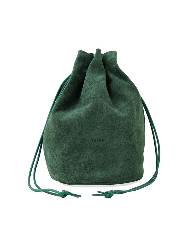 FOLNA RD ベロア巾着ショルダー グレー