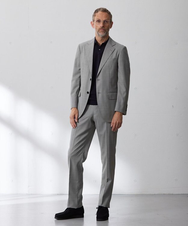 J.PRESS MEN 【J.PRESS MOVING】REDA ACTIVEマイクロハウンドトゥース スラックス ブラック系8