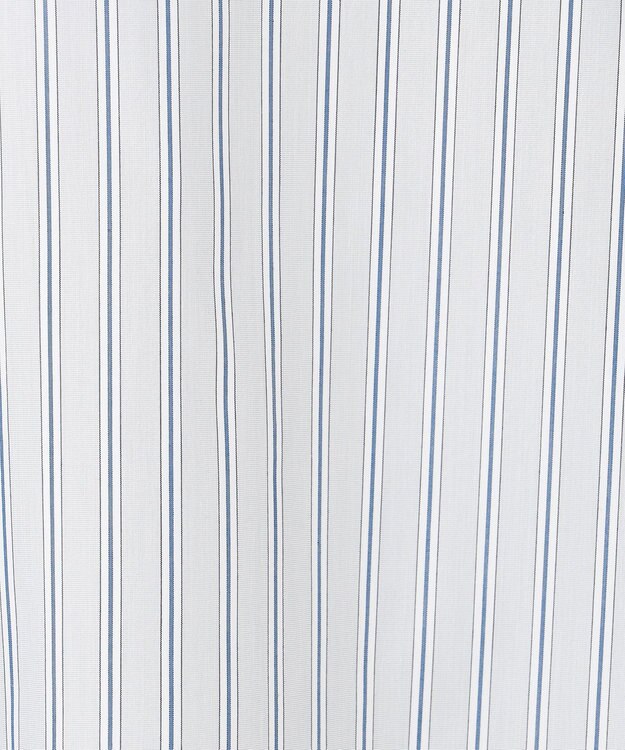 J.PRESS LADIES 【洗える】Betterコットンポリエステル ストライプ シャツカラーブラウス ライトグレー系1