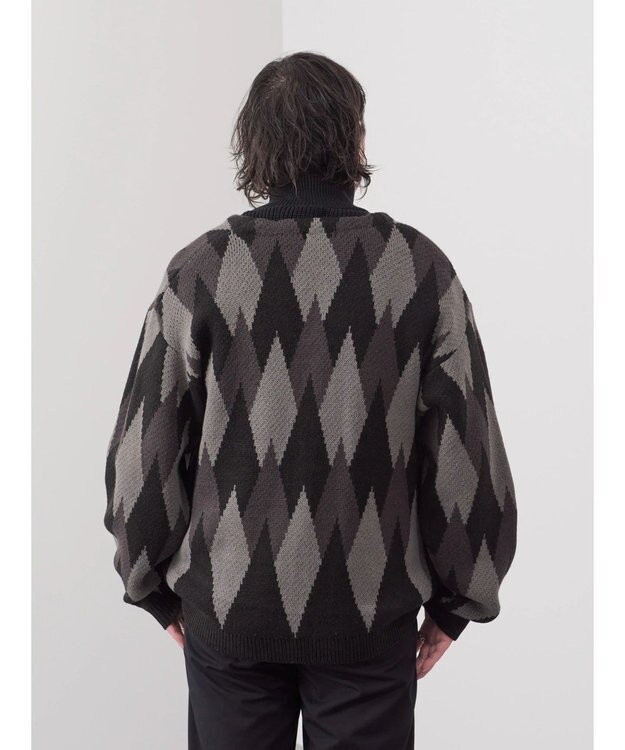 CRAFT STANDARD BOUTIQUE 【男女兼用】アーガイル柄カーディガン Black