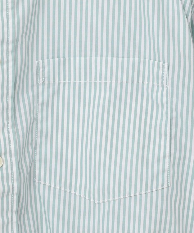 J.PRESS YORK STREET 【UNISEX】タイプライターストライプ シャツ グリーン系1