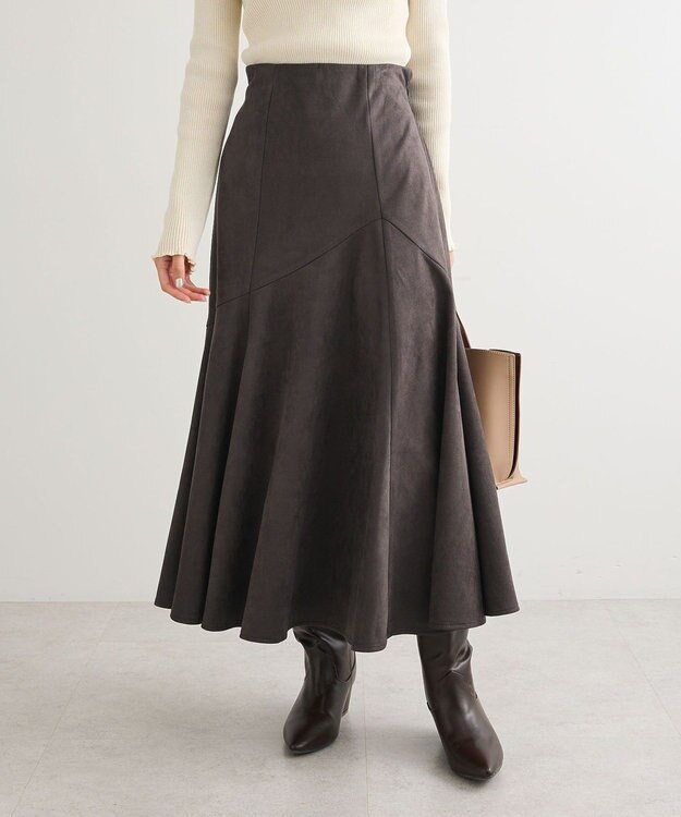 Green Parks ・ＥＬＥＮＣＡＲＥ　ＤＵＥ　スエードポンチフレアスカー Charcoal Gray