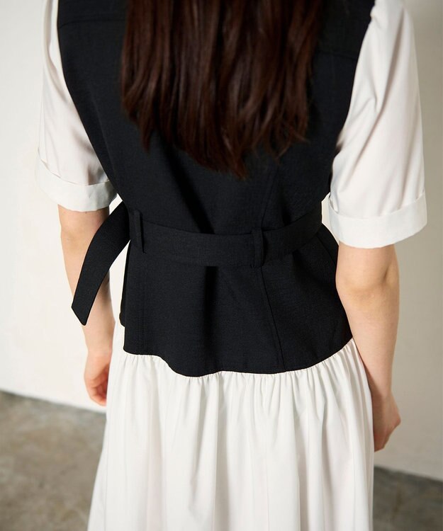 GRACE CONTINENTAL レイヤードコンビワンピース ブラック