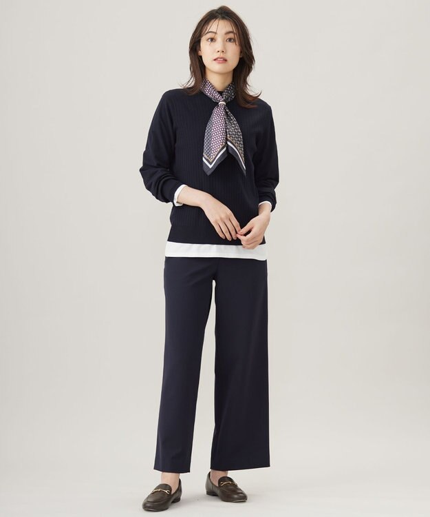 J.PRESS LADIES 【WEB限定】3WAYマーブル スカーフリングネックレス ブラウン系