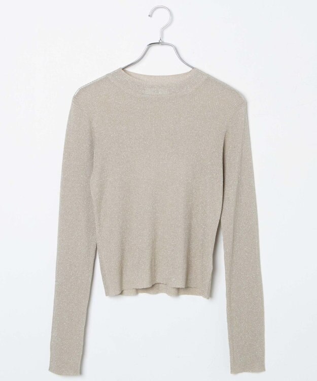 WEGO ラメリブニット ベージュ