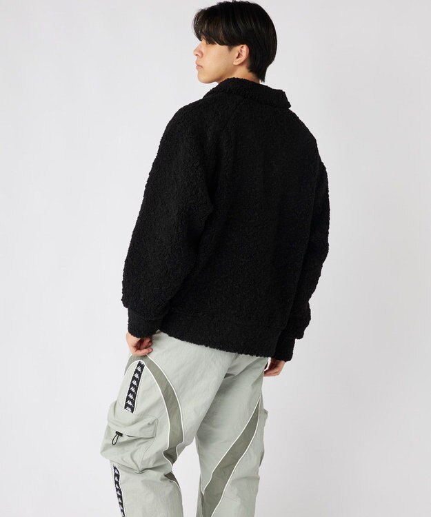 OP／FILA 【Kappa】カジュアル ボアジャケット ブラック