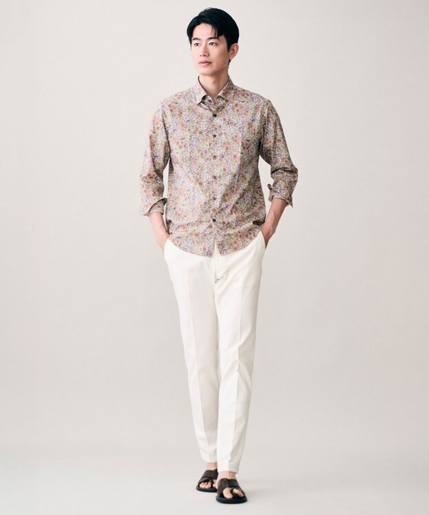 JOSEPH ABBOUD 【ジョセフ・アブード氏セレクト・英国LIBERTY社】リバティ シャツ ベージュ系6
