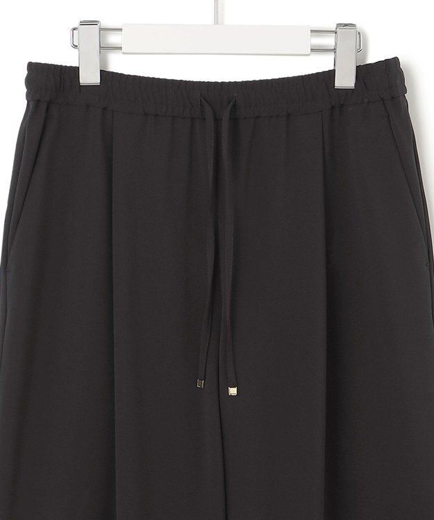 23区 【洗える】2WAYストレッチツイル ドロスト ワイドパンツ ブラック系