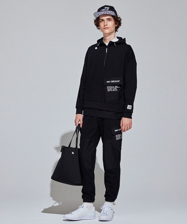 PW CIRCULUS 【MEN】裏毛ジップアップフーディ ブラック系