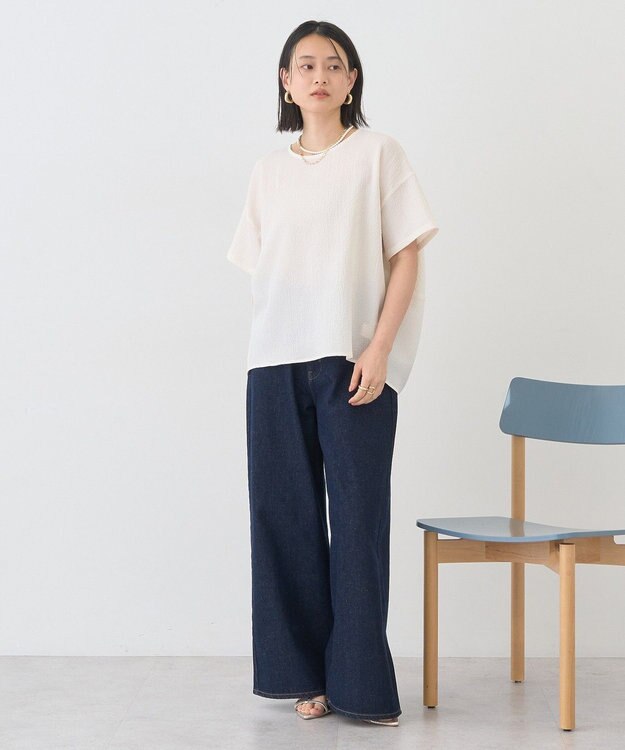 AMERICAN HOLIC サッカーコクーンブラウス Off White