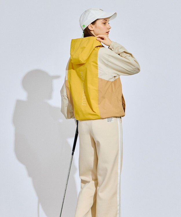 PW CIRCULUS 【撥水加工/ストレッチ】【WOMEN】カラーブロッキング ブルゾン ゴルフウェア レディース イエロー系