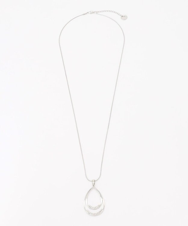 ANY SIS ストーンラインドロップ ネックレス シルバー