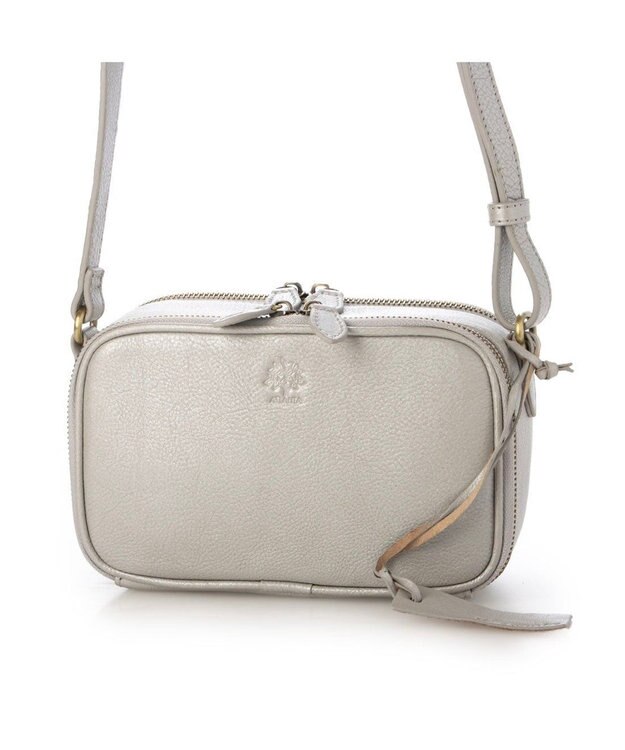 UNBILLION アトランタ ATLANTA / 牛革BOX型ウォレットショルダー シルバーグレー