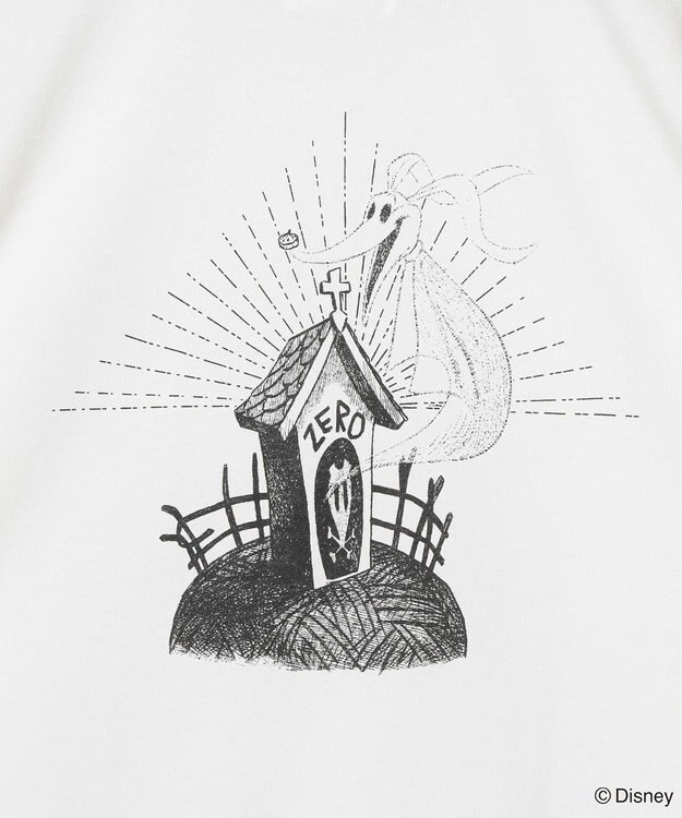 Green Parks ナイトメア／袖プリントミニ裏毛プルオーバー White