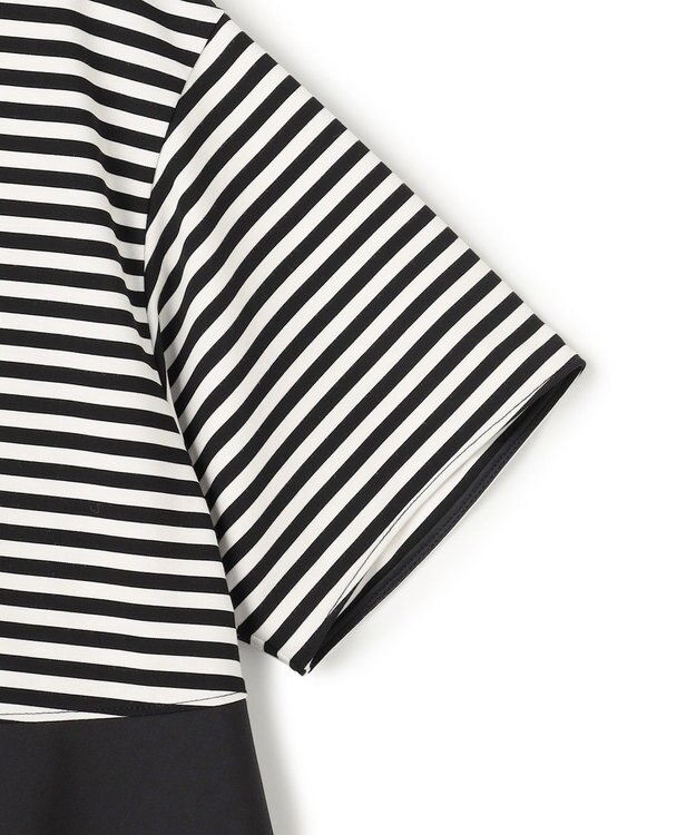 UNFILO BEAUTY FORM-T コンビティアード Ｔシャツ ボーダーブラック