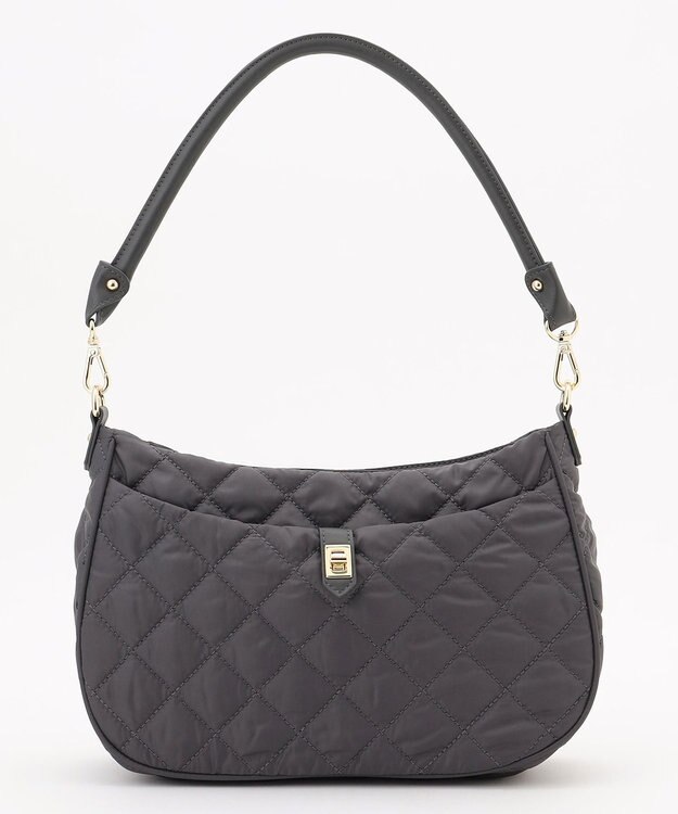 J.PRESS LADIES 【2way】ボンディングキルト ショルダー バッグ スレート系