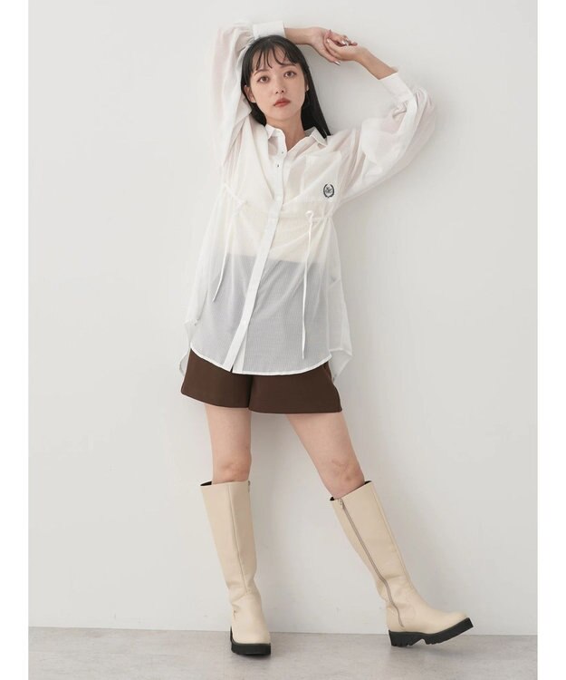 earth music&ecology カットツイルショートパンツ Chocolat