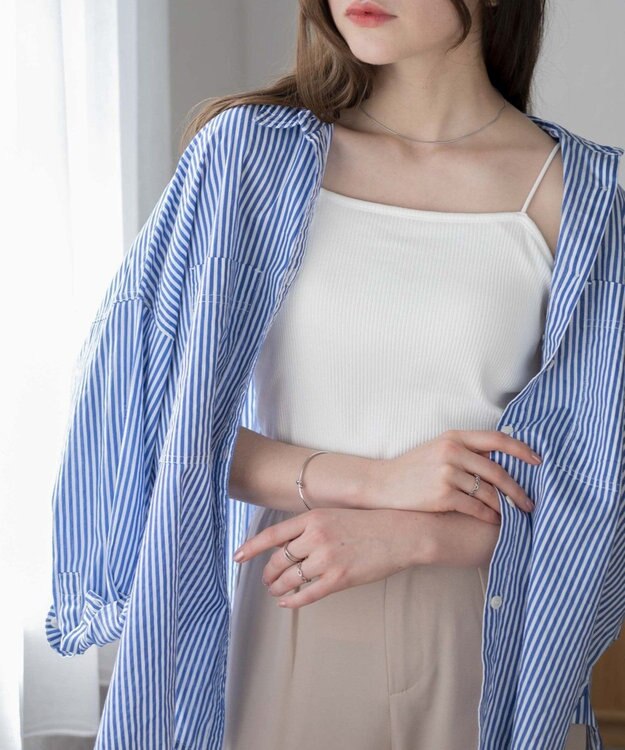 WEGO 【カップ付き/SMサイズ展開】なちゅ盛れカップインキャミ オフホワイト