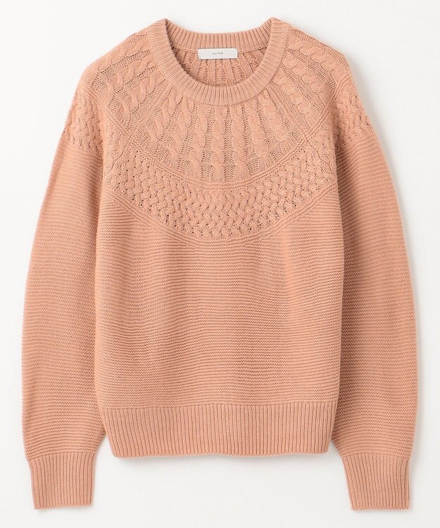 ANY 【洗濯機可能】ソフトアクリル求心ニット ピンク