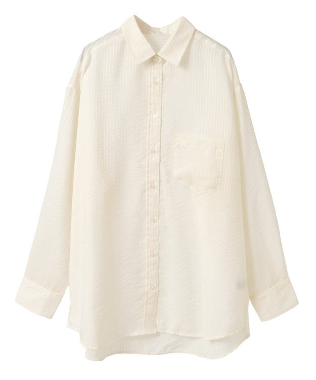 AMERICAN HOLIC シャドーストライプオーバーシャツ Off White