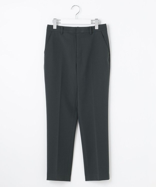 J.PRESS LADIES 【洗える】アルガンシルク テーパード パンツ ダークグリーン系