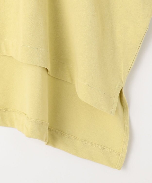 ANY ハイツイストコットンポンチョ風Tシャツ イエロー