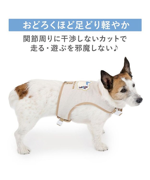 PET PARADISE リサとガスパール 保冷剤付き クール ハーネス 《シトラス柄》  ＳＭ 中型犬 ベージュ