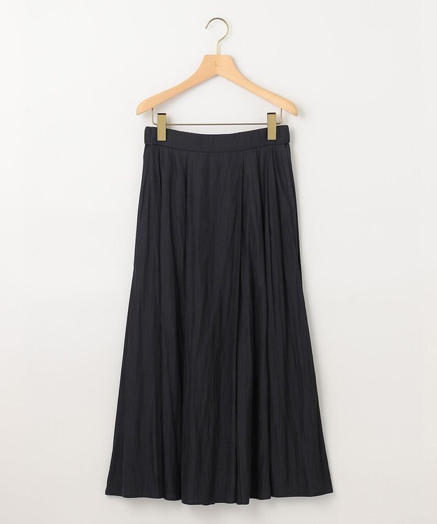 組曲 【大人気シリーズ】ギャザーライトデシン スカート ブラック系