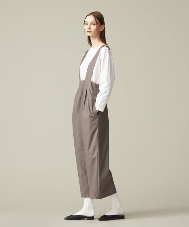 J.PRESS YORK STREET 【WOMEN】ハイウエストサロペット グレー系