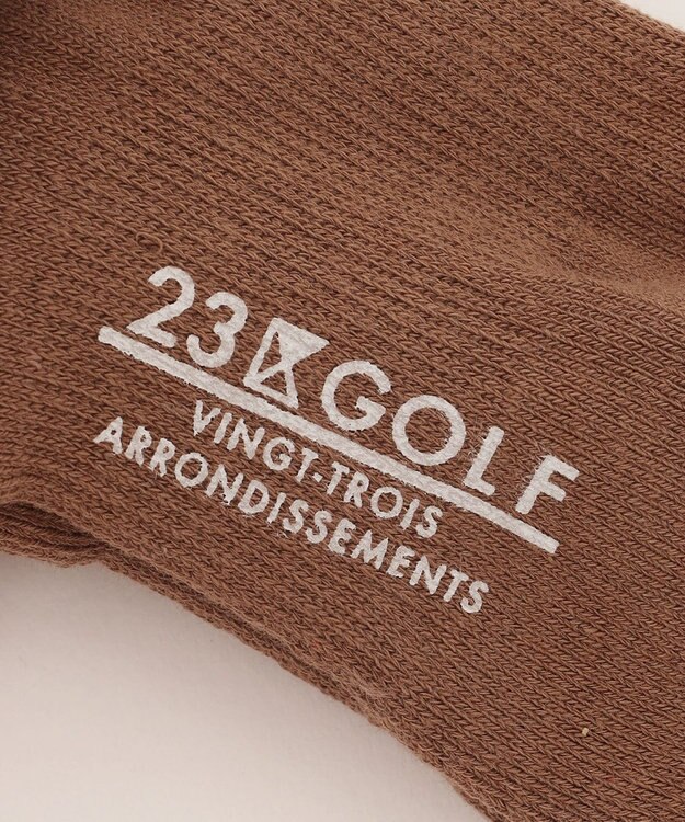 23区GOLF 【WOMEN】カラーブロック レギュラーソックス ワイン系
