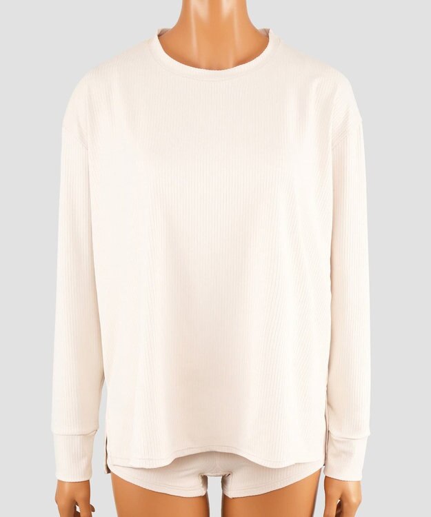 San-ai Resort（三愛水着楽園） WEB限定【紫外線カット(UPF50＋)】リブ素材ラッシュガード付 4点セット水着 オフホワイト