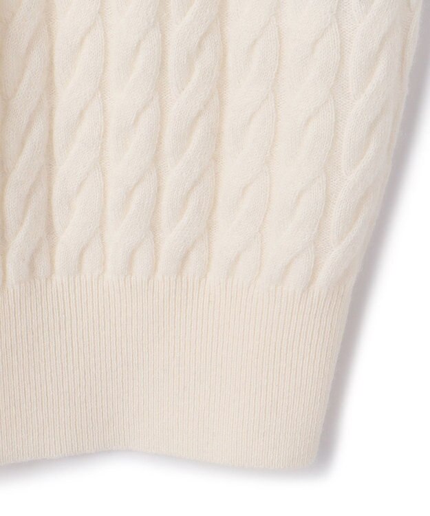 23区 【洗える】セミウーステッド ケーブル ニット アイボリー系