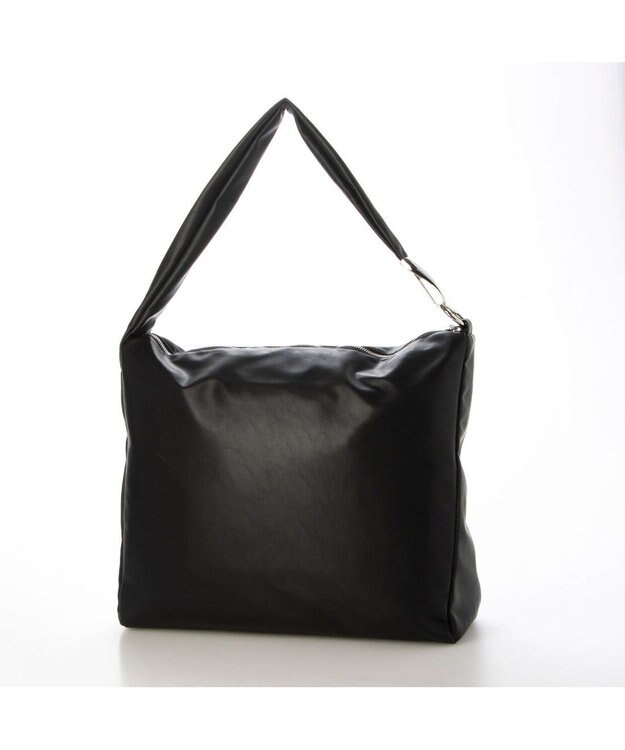 UNBILLION カシュカシュ cachecache / ソフト合皮スクエアホーボーショルダーバッグ ブラック