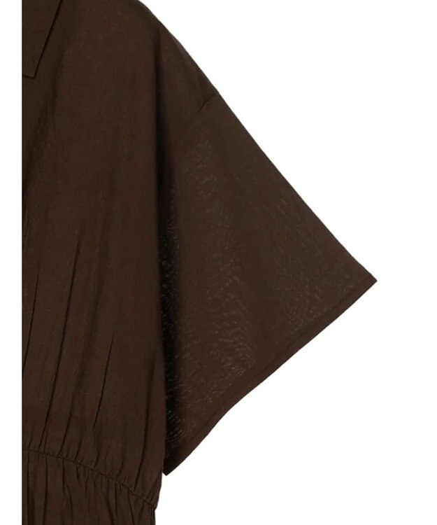CRAFT STANDARD BOUTIQUE インド綿オープンカラーワンピース Brown