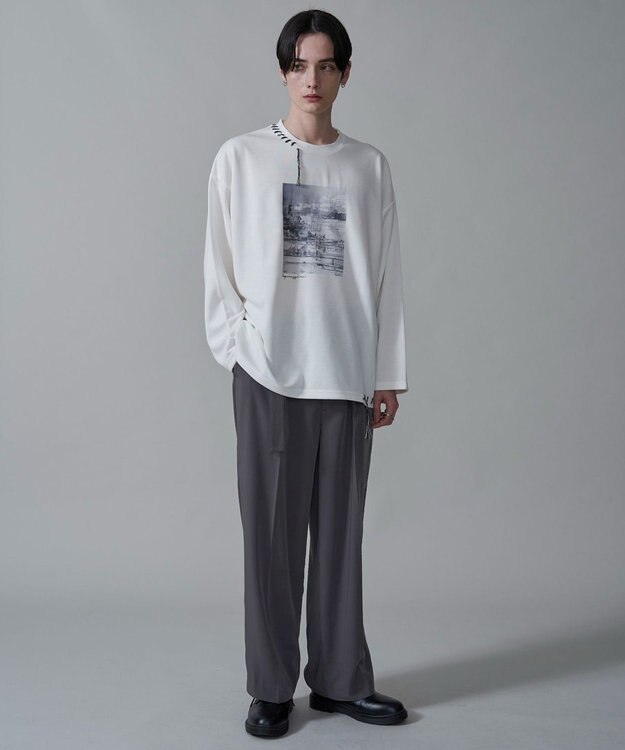 WEGO グラフィックステッチT（LS） ホワイト