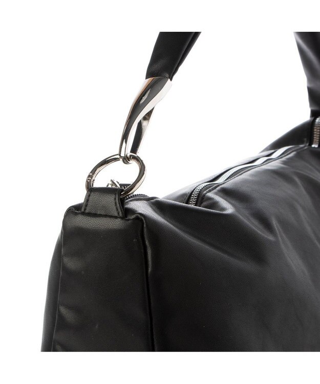 UNBILLION カシュカシュ cachecache / ソフト合皮スクエアホーボーショルダーバッグ ブラック